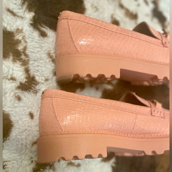 Sam Edelman Vegan Leather Lug Sole Deana Loafer, Malibu Peach, 11, Like New - Picture 13 of 16